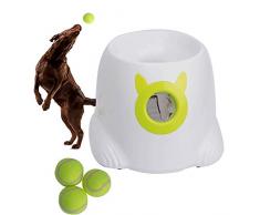 Upretty Lanceur de Balle de Chien Automatique, Jouet de Balle de Tennis interactif pour Lanceur pour Dressage danimaux de Compagnie, 3 balles incluses