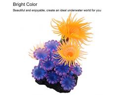 TOPINCN Artificiel pour Aquarium en Forme de Corail Artificiel en Silicone pour Plantes de Fleurs en Plastique Doux Décoration de Paysage