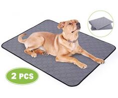 Pecute Tapis éducateurs Chien Absorbant Rapide, Tapis Apprentissage Propreté pour Chiot Lapin, Alese pour Chien Lavable pour Remplacer Alèses Jetable, Tapis Pipi éducation Réutilisables, 2 PCS