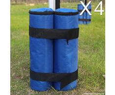 ABCCANOPY Lot de 4 sacs de poids de qualité industrielle pour tonnelle pliante Large Weightbags 3 Bleu