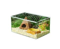 TARTIERY Reptile Breeding Box, Acrylique Transparent Pet Reptile Box Acrylique Reptile Terrarium Petit Pet Reproduction Boîte, Boîte De Reproduction Transparente Acrylique pour Reptiles, Serpent