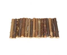 Fdit Pet Ladder Bridge Bend en Bois Hamster en Bois Échelle en Bois Living Clôture Suspension Pont Exercice À Croquer Jouet pour Reptile Souris Rongeurs Petits Animaux(M)