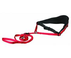 Ceinture ventrale avec laisse, rouge, pour chiens de moyenne et grande taille
