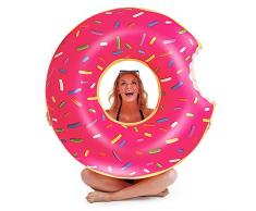 Migimi Bouée Donut Anneau de Natation, 120cm Bouée Géant Gonflable pour Les Adultes et Adolescents, Gigantesque Eau Jouet de Piscine la Plage ou la Piscine découverte
