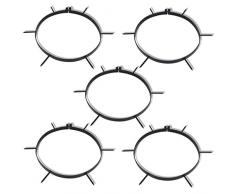 Festnight Rouleau à Gazon de Jardin Noir avec 5 Bandes d'Aérateur 30cm