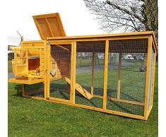 Cocoon Poulailler avec mécanisme de fermeture innovant, fenêtres en Perspex, trous daération arrière, bac de nettoyage et nichoirs sécurisés Grand modèle 245 cm