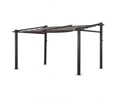 Happy Garden Pergola Murale 3 × 4m FRÉJUS Taupe - Structure Aluminium