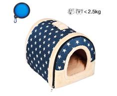 Enko Luxury Cozy 2-in-1 Pet House et Canapé, De Haute Qualité Intérieur et Extérieur Portable Foldable Dog Room/Lit pour Chat. Donnez à Votre Animal Un Maison Confortable.(