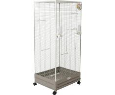 Zolux Camille Volière Intérieure pour Oiseau Exotique Taupe 55 x 66 x 152 cm