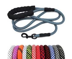 MayPaw Laisse de Dressage pour Chien en Corde Robuste 1,3 x 1,8 m en Nylon avec poignée rembourrée Douce pour Chiens de Grande et Moyenne Taille