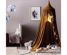 YUE-Baldaquin Ciels De Lit Moustiquaire bébé Jeux Tente Rideaux suspendue Décoratin Chambre (jaune)