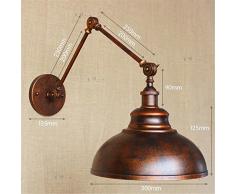Moderne Applique LED Retro atmosphère loft applique murale cache-pot intérieur lit de chevet couloir lampe industrielle économie dénergie personnalité double lampe couleur rouille