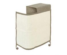 Navaris Tapis griffoir Chat - Protection côté Gauche canapé Meuble Sol Mur - Tapis en sisal et Lin 60 x 50 cm adapté pour Chaton Chien