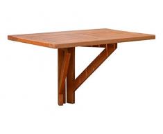 Spetebo Eucalyptus Table de balcon pliante en bois 60 x 40 cm