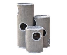 nanook Tour à griffer pour Chat Condo - Arbre à Chat cylindrique - recouvert de sisal - Taille M: 50 cm - Couleur: Gris