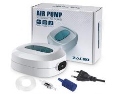 Zacro 2.5w Pompes à Air pour Aquarium,Débit 3L/Minutes,Flux dair Réglableultra,pour 35L-300L Aquarium