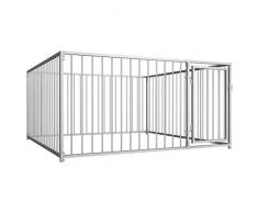 Festnight Chenil dextérieur pour Chiens Cages à Chien Polyvalente 200 x 200 cm