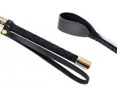 KuTi Cravache déquitation avec Fourreau en Cuir 30 cm, Length-11.81inch