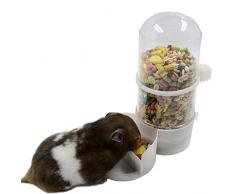 POPETPOP Bol de Nourriture pour Cochon Dinde - Hamster Oiseau Petit Animal Hamster Alimentation Bol à Boire Distributeur Deau Automatique avec Support
