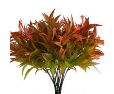 NAHUAA 4pcs Plante Artificielle Fleurs Artificielles Fausse Plante Herbe en Forme de Trompette pour Décoration Extérieur Intérieur Jardin Maison Bureau Mariage Balcon