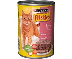 Friskies Chat Purina Humide Pâté avec Veau et légumes – 24 canettes de 400 g (Pack de 24 x 400 g)