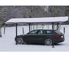 Habrita Bâche pour carport Aluminium Toit Demi-Rond