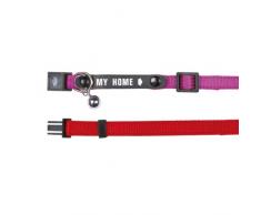 Trixie Collier avec Porte Adresse Réfléchissante en Nylon pour Chat avec clochette (Couleurs aléatoires)