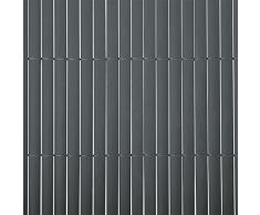 Brise vue 3m casa pura® pare vue canisse lamelle | balcon, jardin | occultant, résistant | gris - 180x300cm