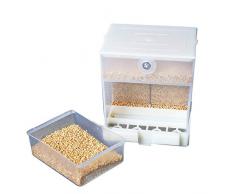 Abree Mangeoire Automatique Mangeur doiseau de No-Mess, récipient de nourriture pour perroquets, cardinal, bluebird et autres petits oiseaux sauvages