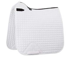 LeMieux Tapis de Selle de Dressage carré Prosport, avec Anneau en D, Blanc, Grande Taille