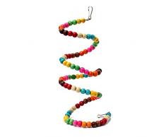 Perchoir flexible jouet doiseaux échelle en bois pour oiseaux comme perroquet 100cm