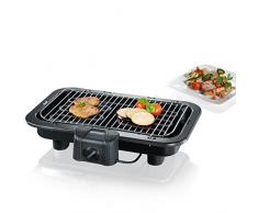 SEVERIN Gril Barbecue, Gril de table, Surface du Gril (41x26cm), 2.500W, PG 2790, Noir