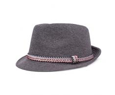 KINDOYO Chapeau Haut De Forme Hommes - Chapeau Pie Pork Style Classique Rétro Tweed Dressage Topper Shabiller Chapeau, Gris, Tag XL