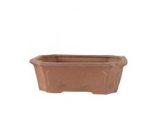 Pot à bonsaï 29.5x23x9.5cm brun rectangulaire en grès