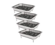 Garronda Barbecue jetable avec Charbon de Bois 1-4 Pack DN02 (4 Pack)