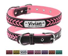 Vcalabashor™ - Collier en cuir pour chien, personnalisable