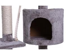 dibea Arbre à chat avec Griffoir et Centre dActivités - 67 x 55 x 112 cm - Gris clair