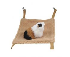 Emours - Hamac à suspendre pour hamster, souris, rat, furet, chinchilla et autres petits animaux (marron)