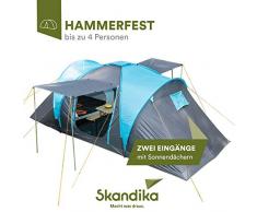 skandika Hammerfest 4 Protect - Tente dôme familiale - 4 personnes - 500 x 220 - bleu/bleu foncé