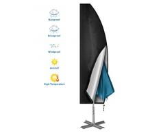 Myguru 265cm Housses pour Parasols de Jardin, Housse Parapluie Couvre Parapluie Parasol avec Zippé Protection Imperméable Anti-Vent/UV/Poussière Oxford 420D - (Largeur: 40cm/ 70cm/ 50cm)
