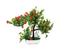 Catkoo Fleurs artificielles 1 pièce - Roses artificielles - Arbre fruitier miniascape - Décoration pour la Maison, Le Bureau - Décoration de Noël