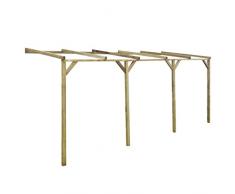 Festnight Pergola en Bois Tonnelle pour Jardin 2 x 5 x 2,2 m