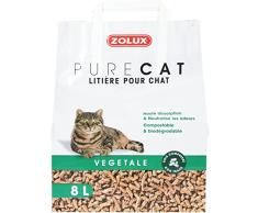 Litière pour chat PURE CAT végétale bois compressé non traité 8 L haute absorption, neutralise les odeurs