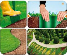 Bordure à gazon Cellfast, brune, Vert , 20 cm x 9 m