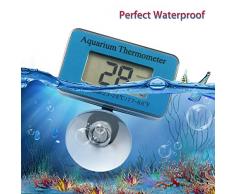 Songway Thermomètre numérique pour Aquarium étanche pour Aquarium numérique, utilisé dans Les Aquariums pour Aquariums ou boîtes dalimentation pour Reptiles, écran LCD avec Ventouse