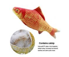 Natuce 5PCS Cataire Jouets Poisson, 20CM Cataire Chat Jouets, Cataire Poisson, Simulation en Peluche Poissons, Poisson en Peluche, Interactif Chat Oreiller, Chat Jouet en Peluche pour Chaton Kitty
