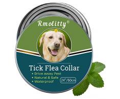 Rmolitty Collier Anti Tiques Puces Chien, Huiles Naturelles Traitement aux puces for 8 Months Protection, 60cm, adapte pour Petit Moyen Grand Chien (60cm)