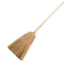 AUBRY GASPARD 2293 - Balai en paille de riz - 140 cm - Idéal pour nettoyer les abords de votre habitat - Beige
