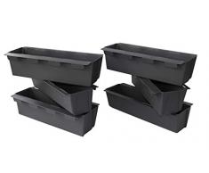 Artecsis Bac à fleurs en plastique pour palette Europe anthracite