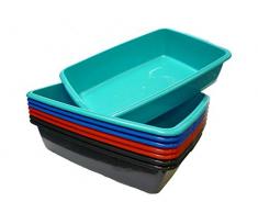 Whitefurze Bac à litière en Plastique pour Chat, Taille Large